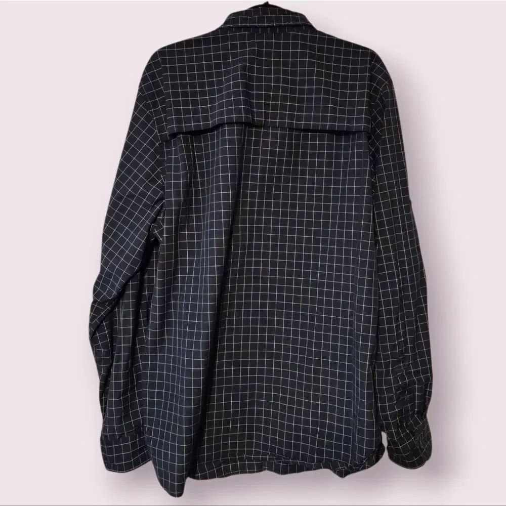 The Northface Button Up Shirt Mens XL Long Sleeve Check Casual Vented Back | EUC
